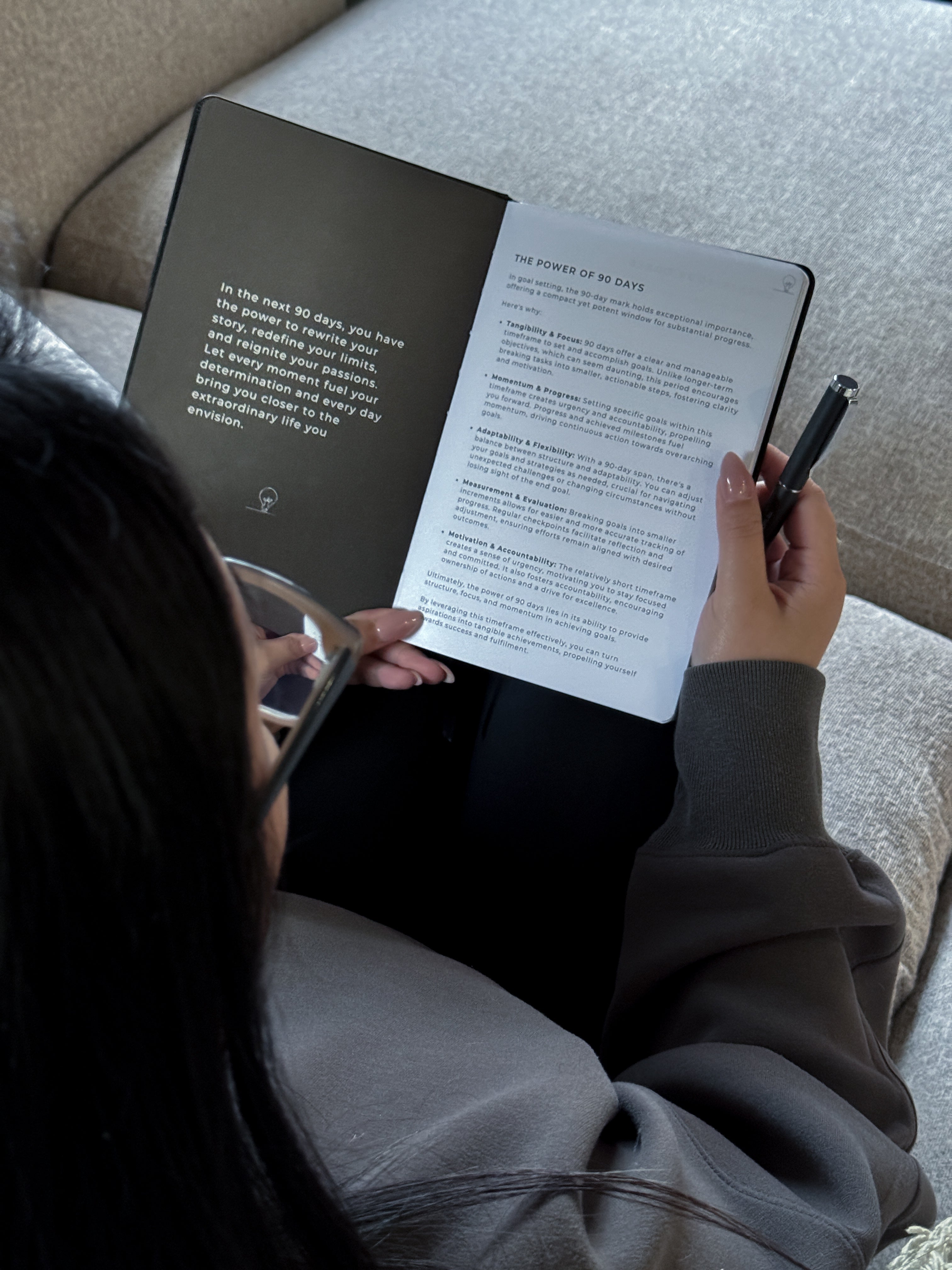 90 Day Progress Journal - Midnight